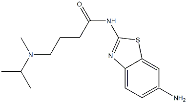 N-(6-amino-1,3-benzothiazol-2-yl)-4-[methyl(propan-2-yl)amino]butanamide Struktur