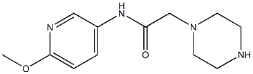 N-(6-methoxypyridin-3-yl)-2-(piperazin-1-yl)acetamide Struktur