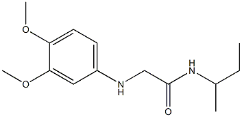 N-(butan-2-yl)-2-[(3,4-dimethoxyphenyl)amino]acetamide Struktur