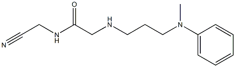 N-(cyanomethyl)-2-({3-[methyl(phenyl)amino]propyl}amino)acetamide Struktur