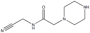 N-(cyanomethyl)-2-(piperazin-1-yl)acetamide Struktur