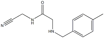 N-(cyanomethyl)-2-{[(4-methylphenyl)methyl]amino}acetamide Struktur