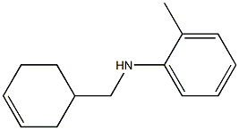 N-(cyclohex-3-en-1-ylmethyl)-2-methylaniline Struktur