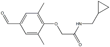 N-(cyclopropylmethyl)-2-(4-formyl-2,6-dimethylphenoxy)acetamide Struktur