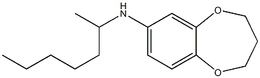 N-(heptan-2-yl)-3,4-dihydro-2H-1,5-benzodioxepin-7-amine Struktur