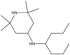 N-(heptan-4-yl)-2,2,6,6-tetramethylpiperidin-4-amine Struktur