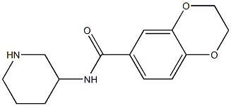 N-(piperidin-3-yl)-2,3-dihydro-1,4-benzodioxine-6-carboxamide Struktur