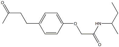 N-(sec-butyl)-2-[4-(3-oxobutyl)phenoxy]acetamide Struktur