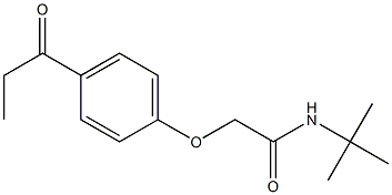 N-(tert-butyl)-2-(4-propionylphenoxy)acetamide Struktur