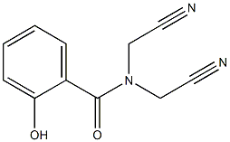 N,N-bis(cyanomethyl)-2-hydroxybenzamide Struktur