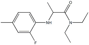 N,N-diethyl-2-[(2-fluoro-4-methylphenyl)amino]propanamide Struktur