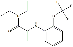 N,N-diethyl-2-{[2-(trifluoromethoxy)phenyl]amino}propanamide Struktur