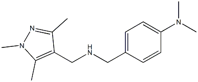 N,N-dimethyl-4-({[(1,3,5-trimethyl-1H-pyrazol-4-yl)methyl]amino}methyl)aniline Struktur