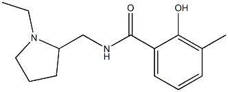 N-[(1-ethylpyrrolidin-2-yl)methyl]-2-hydroxy-3-methylbenzamide Struktur