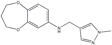 N-[(1-methyl-1H-pyrazol-4-yl)methyl]-3,4-dihydro-2H-1,5-benzodioxepin-7-amine Struktur