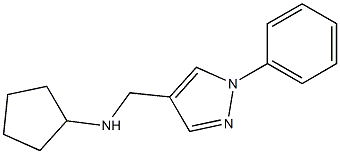 N-[(1-phenyl-1H-pyrazol-4-yl)methyl]cyclopentanamine Struktur