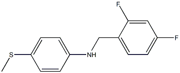 N-[(2,4-difluorophenyl)methyl]-4-(methylsulfanyl)aniline Struktur