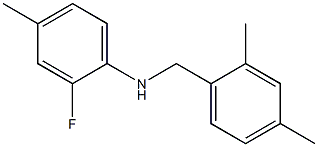 N-[(2,4-dimethylphenyl)methyl]-2-fluoro-4-methylaniline Struktur