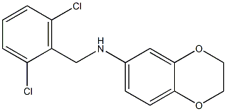 N-[(2,6-dichlorophenyl)methyl]-2,3-dihydro-1,4-benzodioxin-6-amine Struktur