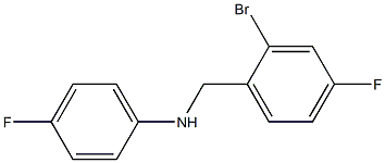 N-[(2-bromo-4-fluorophenyl)methyl]-4-fluoroaniline Struktur