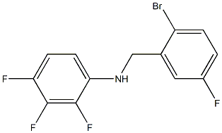 N-[(2-bromo-5-fluorophenyl)methyl]-2,3,4-trifluoroaniline Struktur