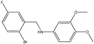 N-[(2-bromo-5-fluorophenyl)methyl]-3,4-dimethoxyaniline Struktur