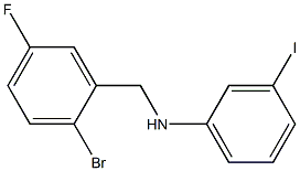 N-[(2-bromo-5-fluorophenyl)methyl]-3-iodoaniline Struktur