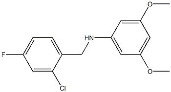 N-[(2-chloro-4-fluorophenyl)methyl]-3,5-dimethoxyaniline Struktur