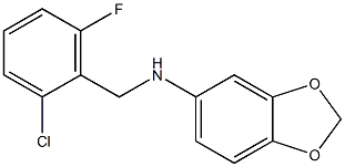 N-[(2-chloro-6-fluorophenyl)methyl]-2H-1,3-benzodioxol-5-amine Struktur