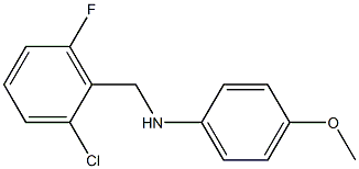 N-[(2-chloro-6-fluorophenyl)methyl]-4-methoxyaniline Struktur