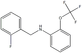 N-[(2-fluorophenyl)methyl]-2-(trifluoromethoxy)aniline Struktur