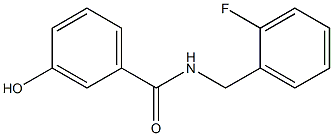 N-[(2-fluorophenyl)methyl]-3-hydroxybenzamide Struktur