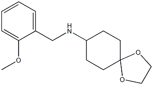 N-[(2-methoxyphenyl)methyl]-1,4-dioxaspiro[4.5]decan-8-amine Struktur