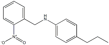 N-[(2-nitrophenyl)methyl]-4-propylaniline Struktur