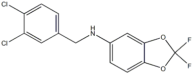 N-[(3,4-dichlorophenyl)methyl]-2,2-difluoro-2H-1,3-benzodioxol-5-amine Struktur