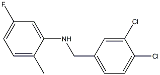 N-[(3,4-dichlorophenyl)methyl]-5-fluoro-2-methylaniline Struktur