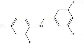 N-[(3,5-dimethoxyphenyl)methyl]-2,4-difluoroaniline Struktur