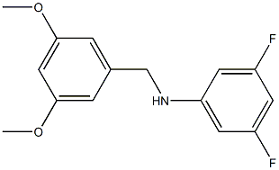 N-[(3,5-dimethoxyphenyl)methyl]-3,5-difluoroaniline Struktur