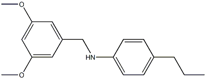 N-[(3,5-dimethoxyphenyl)methyl]-4-propylaniline Struktur