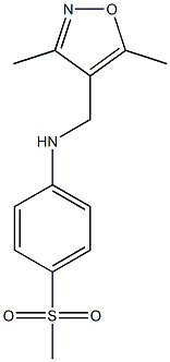 N-[(3,5-dimethyl-1,2-oxazol-4-yl)methyl]-4-methanesulfonylaniline Struktur