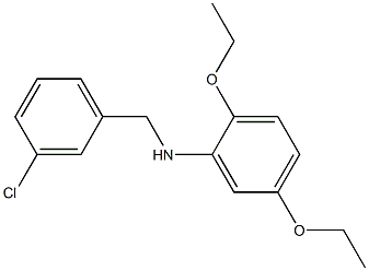 N-[(3-chlorophenyl)methyl]-2,5-diethoxyaniline Struktur