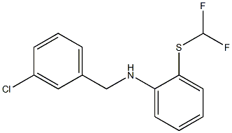 N-[(3-chlorophenyl)methyl]-2-[(difluoromethyl)sulfanyl]aniline Struktur