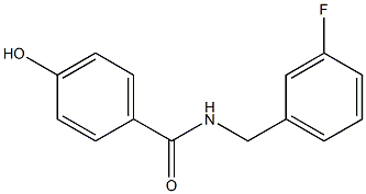 N-[(3-fluorophenyl)methyl]-4-hydroxybenzamide Struktur