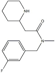 N-[(3-fluorophenyl)methyl]-N-methyl-2-(piperidin-2-yl)acetamide Struktur