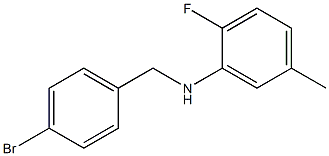 N-[(4-bromophenyl)methyl]-2-fluoro-5-methylaniline Struktur