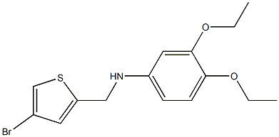 N-[(4-bromothiophen-2-yl)methyl]-3,4-diethoxyaniline Struktur