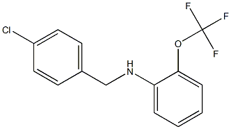 N-[(4-chlorophenyl)methyl]-2-(trifluoromethoxy)aniline Struktur