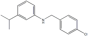 N-[(4-chlorophenyl)methyl]-3-(propan-2-yl)aniline Struktur