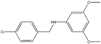 N-[(4-chlorophenyl)methyl]-3,5-dimethoxyaniline Struktur