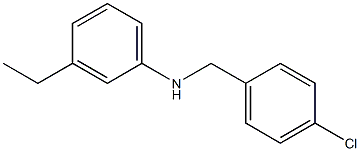 N-[(4-chlorophenyl)methyl]-3-ethylaniline Struktur